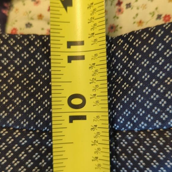 Talbot's Navy White Pin Dot Cotton Stretch High Rise Straight Leg Pant Size 14 - Picture 10 of 14